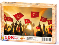 Bayrak Sevgisi Ahşap Puzzle 108 Parça (TR01-C)