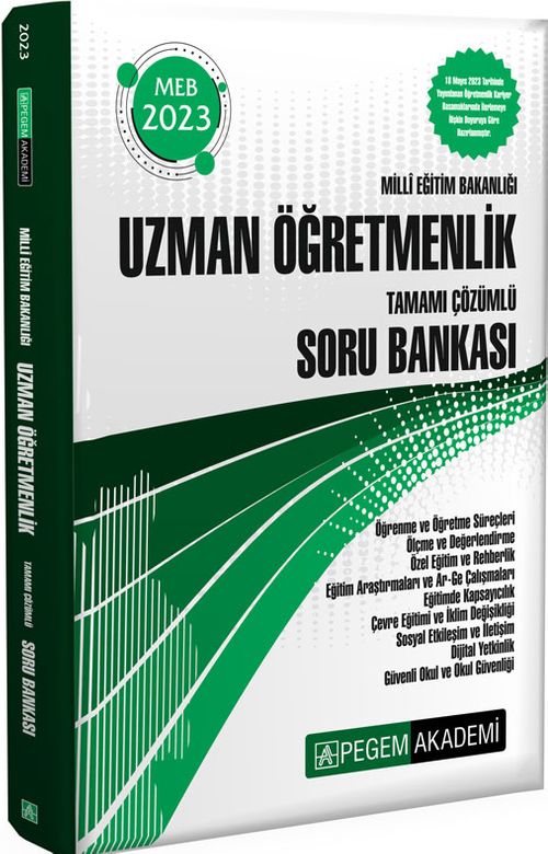 2023 Milli Eğitim Bakanlığı Uzman Öğretmenlik Soru Bankası