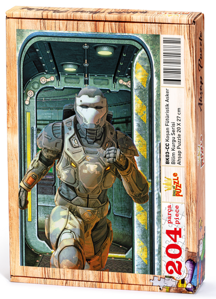 Koşan Fütüristik Asker Ahşap Puzzle 204 Parça (BK03-CC)