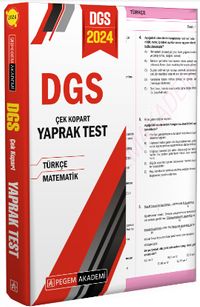 2024 DGS Çek Kopart Yaprak Test