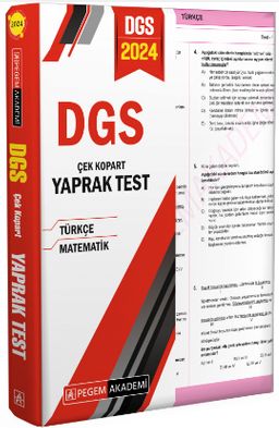 2024 DGS Çek Kopart Yaprak Test