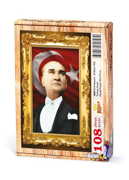Atatürk - 29 Ekim 1933 Ahşap Puzzle 108 Parça (TR09-C)