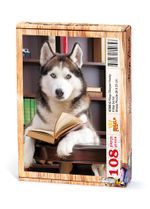 Kitap Okuyan Husky Ahşap Puzzle 108 Parça (KT05-C)