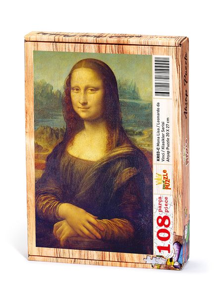Mona Lisa / Leonardo da Vinci / Ahşap Puzzle 108 Parça (KR03-C)