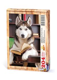 Kitap Okuyan Husky Ahşap Puzzle 204 Parça (KT05-CC)