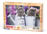 Sulama Kovasında Kedicikler Ahşap Puzzle	204 Parça (HV26-CC)
