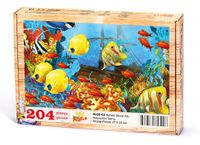 Renkli Deniz Altı Ahşap Puzzle 204 Parça (HV25-CC)