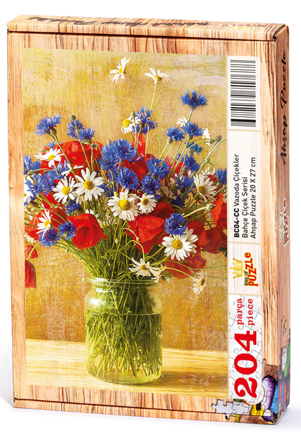 Vazoda Çiçekler Ahşap Puzzle 204 Parça (BC04-CC)