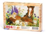 Tay ve Kedicikler Ahşap Puzzle 204 Parça (HV27-CC)