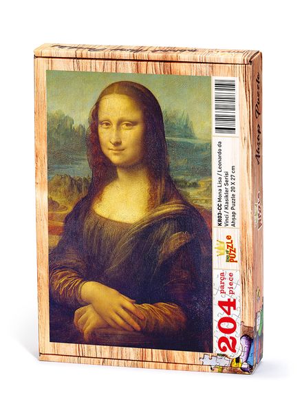 Mona Lisa / Leonardo da Vinci Ahşap Puzzle 204 Parça (KR03-CC)