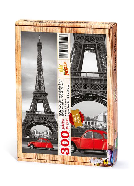 Eyfel Kulesi ve “Çirkin Ördek” Paris - Fransa	Ahşap Puzzle 300 Parça (UK12-CCC)