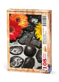 Zen Taşları ve Çiçekler  Ahşap Puzzle 108 Parça (BC03-C)