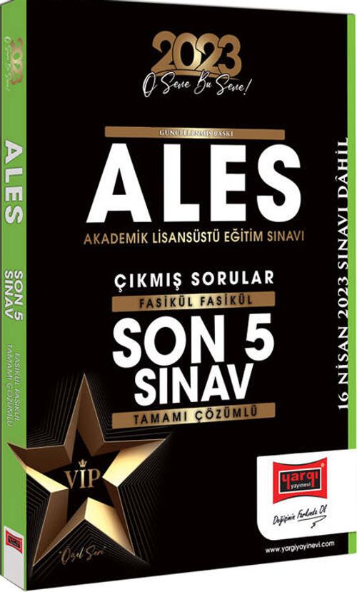 2023 ALES Fasikül Fasikül Tamamı Çözümlü Son 5 Sınav Çıkmış Sorular (16 Nisan 1023 Sınavı Dahil)