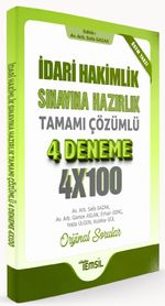 İdari Hakimlik Sınavına Hazırlık  Tamamı Çözümlü 4 Deneme