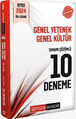 2024 KPSS Genel Yetenek Genel Kültür Önlisans Tamamı Çözümlü 10 Deneme