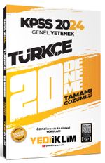 2024 KPSS Genel Yetenek Türkçe Tamamı Çözümlü 20 Deneme