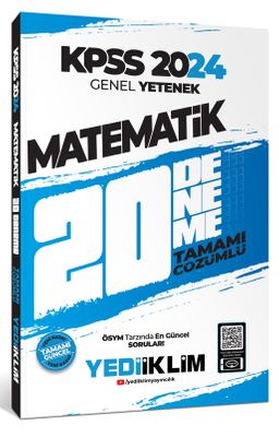  2024 KPSS Genel Yetenek Matematik Tamamı Çözümlü 20 Deneme
