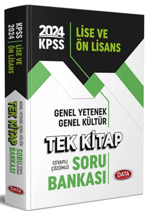 2024 KPSS Lise ve Ön Lisans Genel Yetenek - Genel Kültür Tek Kitap Soru Bankası 