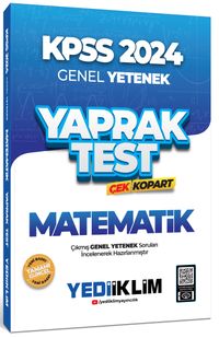 2024 KPSS Genel Yetenek Matematik Çek Kopart Yaprak Test