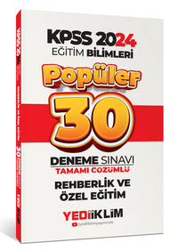 2024 KPSS Eğitim Bilimleri Öğrenme Psikolojisi Popüler Tamamı Çözümlü 30 Deneme