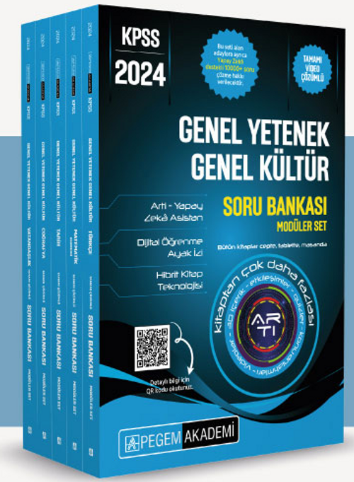 2024 KPSS Genel Yetenek Genel Kültür Tamamı Çözümlü Soru Bankası Seti 