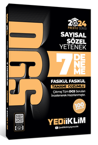 2024 DGS Tamamı Çözümlü 7 Fasikül Deneme