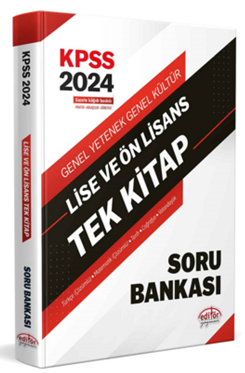 2024 KPSS Lise Ve Ön Lisans Tek Kitap Soru Bankası