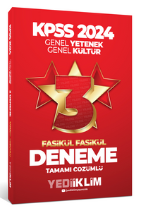 2024 KPSS Genel Yetenek Genel Kültür Tamamı Çözümlü 3 Yıldız Fasikül Deneme
