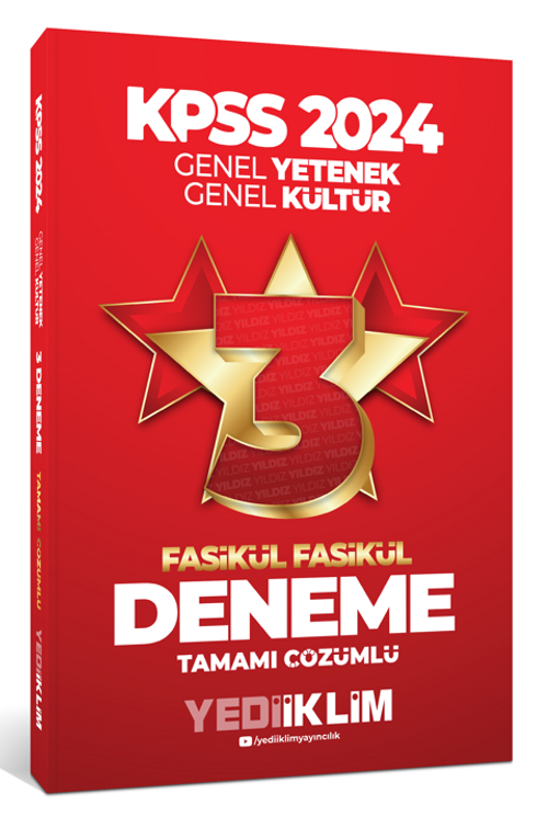 2024 KPSS Genel Yetenek Genel Kültür Tamamı Çözümlü 3 Yıldız Fasikül Deneme