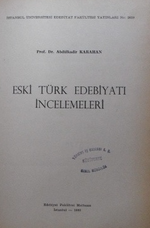 Eski Türk Edebiyatı İncelemeleri / 5-B-16