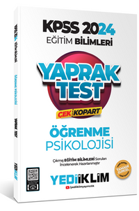 2024 KPSS Eğitim Bilimleri Öğrenme Psikolojisi Çek Kopart Yaprak Test