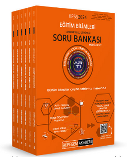 2024 KPSS Eğitim Bilimleri Tamamı Video Çözümlü Soru Bankası Modüler Seti 6 Kitap