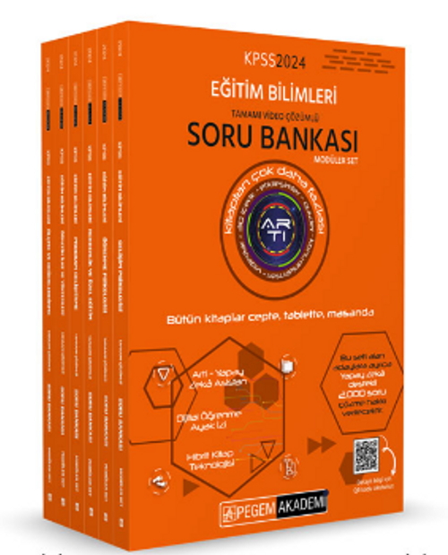 2024 KPSS Eğitim Bilimleri Tamamı Video Çözümlü Soru Bankası Modüler Seti 6 Kitap