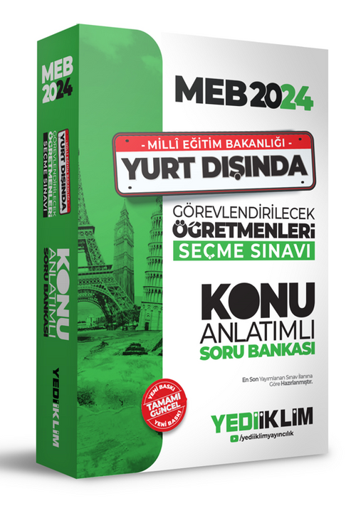 2024 MEB Yurt Dışında Görevlendirilecek Öğretmenleri Seçme Sınavı Konu Anlatımlı Soru Bankası 