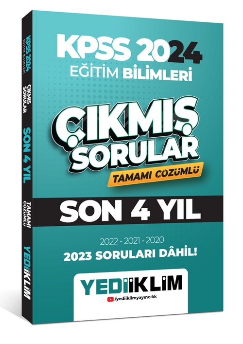 2024 KPSS Eğitim Bilimleri Son 4 Yıl Tamamı Çözümlü Çıkmış Sorular