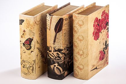 Nostalji Kutu Seti (Kitap Şeklinde Ahşap Hediye Kutular) (3 Adet)