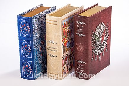 Osmanlı Kutu Seti (Kitap Şeklinde Ahşap Hediye Kutular)