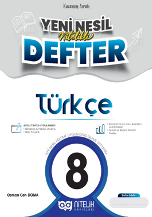 8.Sınıf Türkçe Yeni Nesil Nitelikli Defter