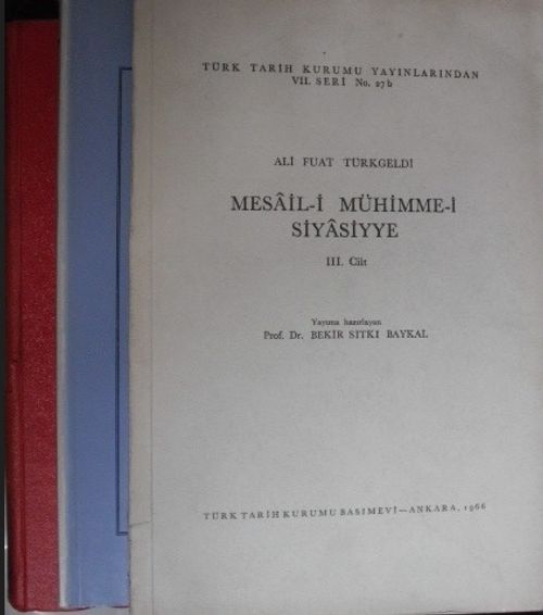 Mesail-i Mühimme-i Siyasiyye / 3 Cilt Kod: 12-E-27