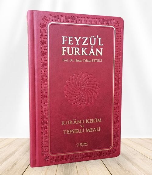  Feyzü'l Furkan Kur'an-ı Kerîm ve Tefsirli Meali, Orta Boy - Mushaf ve Meal Ciltli (Bordo)