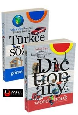 İlköğretim A'dan Z'ye Resimli Türkçe ve İgilizce Sözlük (Görsel Sözlük Seti 2 Kitap)