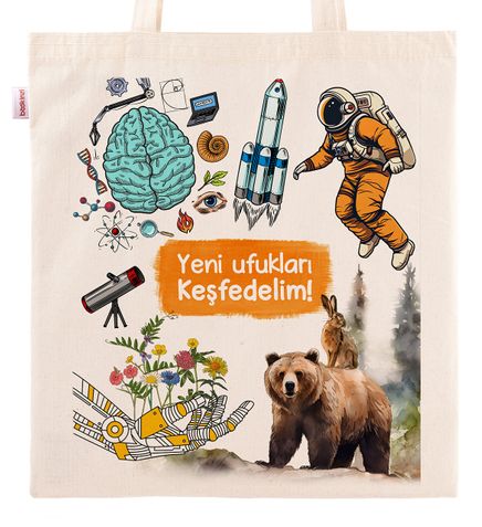 Askılı Bez Çanta - Yeni Ufukları Keşfedelim