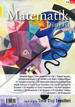 Matematik Dünyası Dergisi Sayı:117