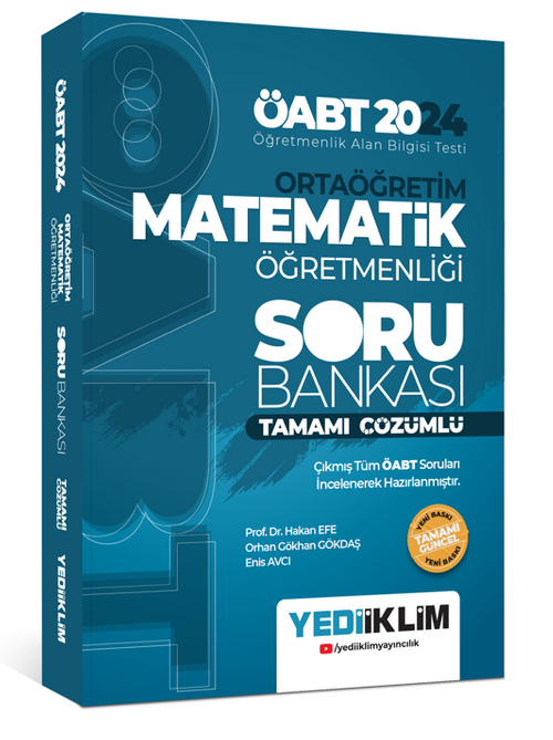 2024 ÖABT Ortaöğretim Matematik Öğretmenliği Tamamı Çözümlü Soru Bankası