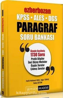 KPSS ALES DGS Ezberbozan Paragraf Soru Bankası