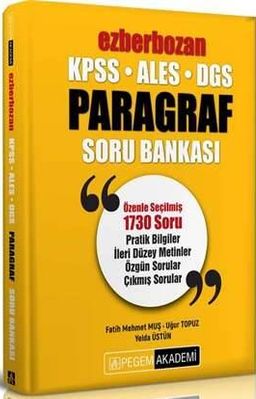 KPSS ALES DGS Ezberbozan Paragraf Soru Bankası