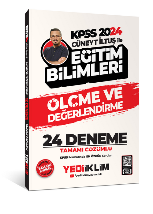 2024 KPSS Cüneyt İLTUŞ ile Eğitim Bilimleri Ölçme ve Değerlendirme Tamamı Çözümlü 24 Deneme 