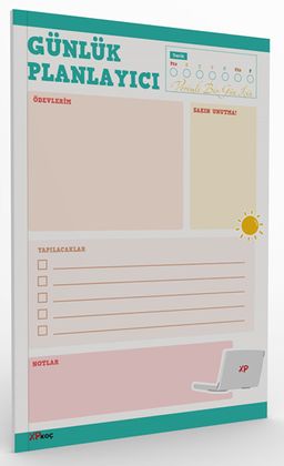 Günlük Planlayıcı Çek Kopar- Evde, Okulda, İşte