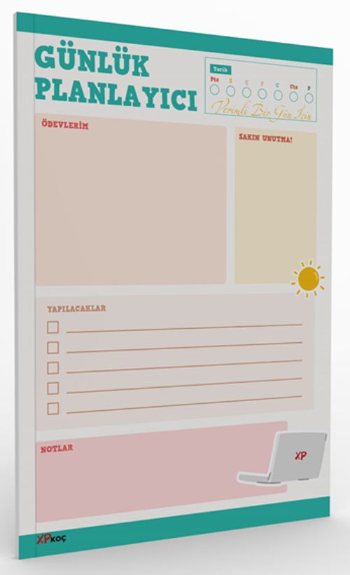 Günlük Planlayıcı Çek Kopar- Evde, Okulda, İşte