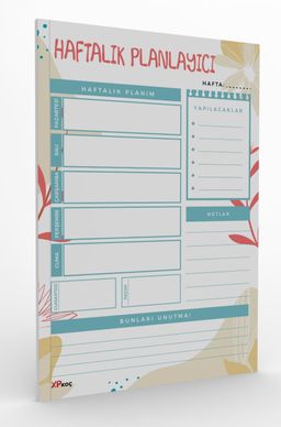 Haftalık Planlayıcı Çek Kopar- Evde, Okulda, İşte
